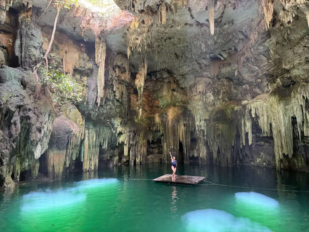 Clear-water cenote in Yucatán
